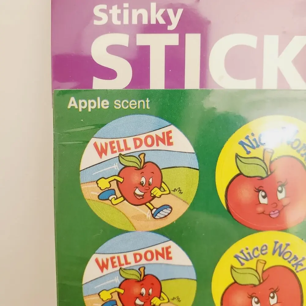 TREND Stinky Scratch 'N Sniff Sticker Matte 4 Sheets Amazing Apples Apple Scent